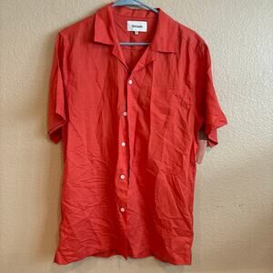 Create Unison men’s button shirt size medium NWT‎ linen mix